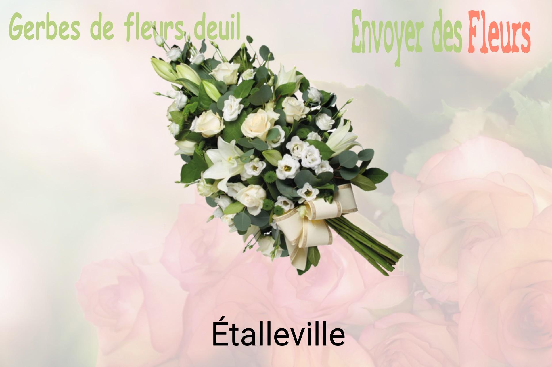 Gerbe de fleurs de deuil livrée à Étalleville